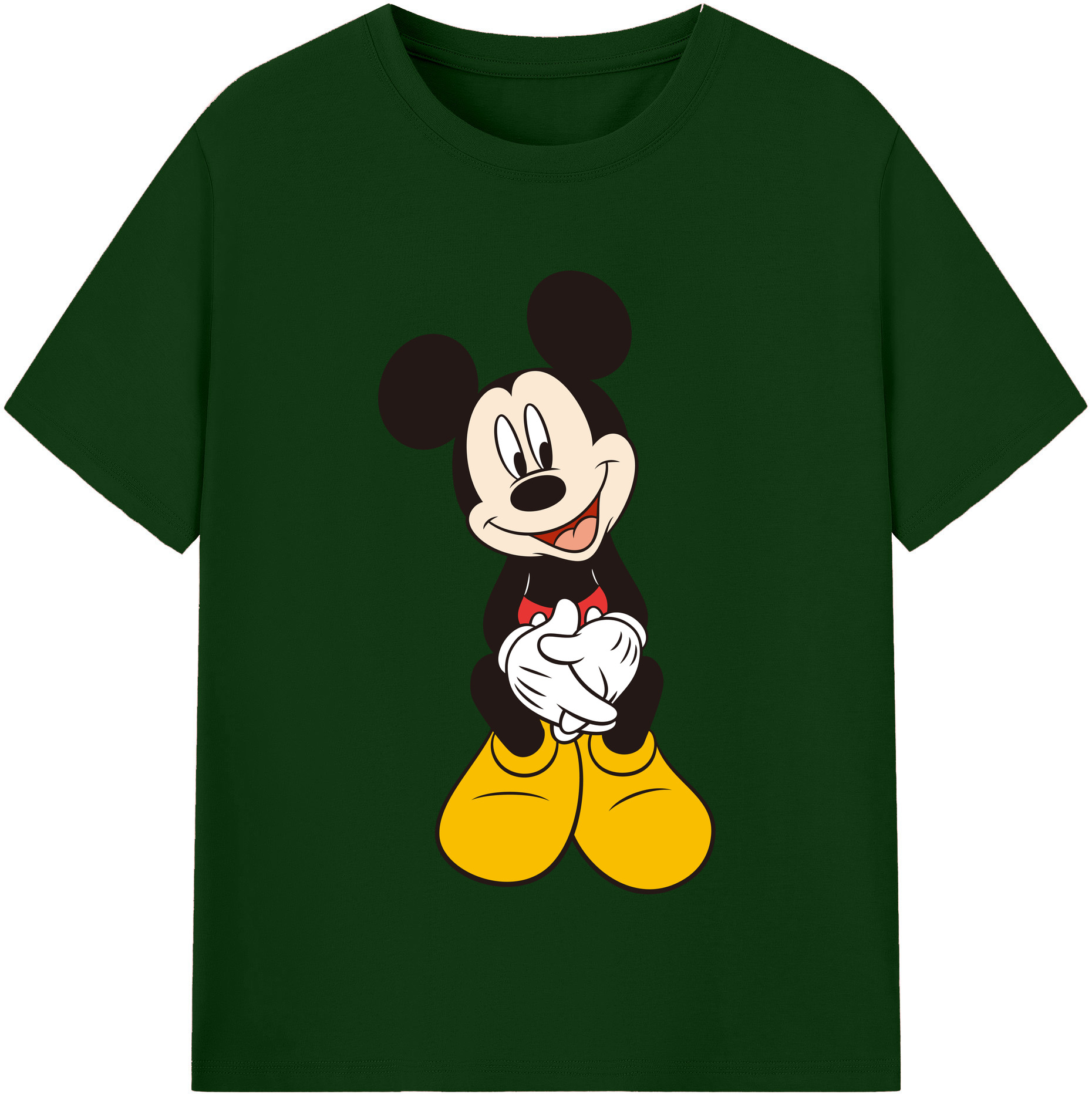 （画像用） ミッキーマウス Mickey Mouse 綿100％半袖Tシャツ（フロントプリント）